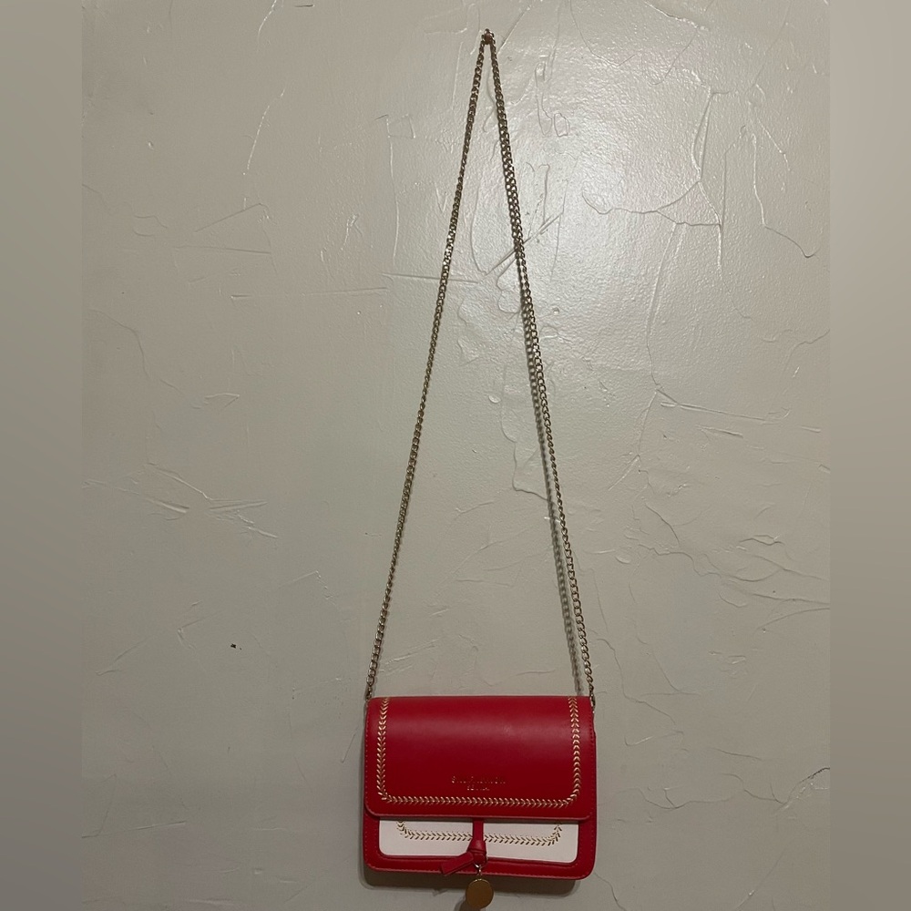 Red and White Crossbody Bag